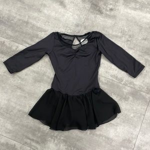 Girls medium, black Capezio dance leotard dress skirt ballet